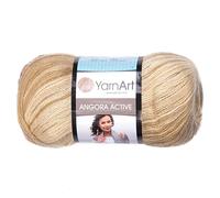 1 madeja YarnArt Angora Active hilo de punto, 25% mohair 75% acrílico, 100 g (3,5 oz), 500 m (546 yardas), peso del hilo 0: encaje, abigarrado - 843