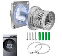 1 Magnetic Connector, Dryer Duct Coupling, Exhaust Pipe Adapter with Material, Vent Pipe Accessory, Duct Connector with Easy Installation, Home Tool for Laundry and Garage Dryer Vent Coupling