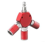 1 manguera de compresor de aire de piedra de afilar de 3 vías (rojo)