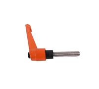 1 manija de palanca de sujeción ajustable de acero inoxidable 304, perilla de rosca M4 for maquinaria metalúrgica. Tornillos de fijación(Oranje,10mm)