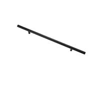 1 manija redonda negra cepillada para cajón, armario, puerta de cocina, ventana, tirador de 400 mm de longitud (agujeros centrales 256 mm)