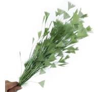 1 manojo de plumas de pavo color rojo burdeos, flores artesanales para decoración de tocados, bricolaje, trabajo manual, multicolor, natural, recortado a mano, verde militar, 25-30 cm