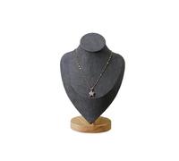 1 marco de exhibición de collar, modelo de retrato, marco de joyería for colgante de cuello, marco de exhibición de modelo de cuello, collar de joyería(GRAY,M)