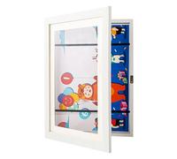 1 marco de fotos magnético A4, marco de fotos multifuncional, juego de marcos de pared, soporte de exhibición de arte, se puede colgar o colocar, se utiliza para almacenamiento de fotos (blanco)