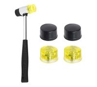 1 martillo, 4 cabezales de martillo de repuesto, martillo de goma pequeño, martillo de joyería, martillo de goma manual, martillo de corte de joyería