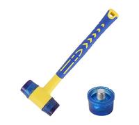 1 martillo de goma, 1 cabeza de martillo de repuesto, herramientas de instalación, herramientas de reparación, artículos para el hogar, martillo pequeño de doble cara