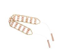 1 masajeador de madera con rodillo, fácil de operar, abre manualmente la tira trasera, masajea los meridianos, vértebras cervicales (L)