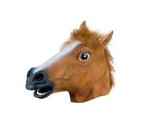 1 máscara de cabeza de caballo, gorro de animal, capucha divertida, máscara de cabeza de caballo, gorro de látex, juego de rol, accesorios de disfraz de fiesta, máscara de disfraz de Halloween,