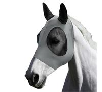 1 máscara de malla antimoscas for equinos, elástica, con orejas cubiertas, nariz larga y para caballos(Gray)