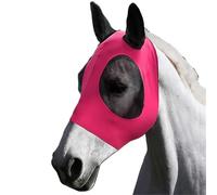 1 máscara de malla elástica for equinos, antimoscas, con orejas cubiertas, nariz larga y para caballos(Rose red)