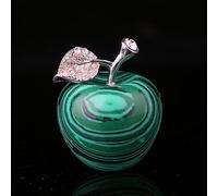 1 mascota de cristal natural de manzana, gemas coloridas de cristales crudos tallados con incrustaciones de circonita para colección de bodas y decoración del hogar, regalo de bricolaje, el verde