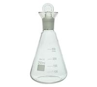 1 matraz de yodo de vidrio de borosilicato de 50-1000 ml, matraz Erlenmeyer cónico con junta cónica estándar for uso en laboratorio(250ml with 24/26 Stopper)