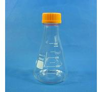 1 matraz Erlenmeyer con tapa GL45-botella de reactivo de vidrio de laboratorio de borosilicato, dispositivo graduado y sin goteo for uso en laboratorio(500ml)