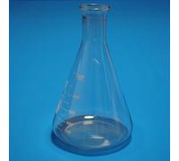 1 matraz Erlenmeyer de vidrio borosilicato de pared gruesa - 50-3000 ml - Matraz cónico de laboratorio for mezclar, calentar y almacenar(2000ml)