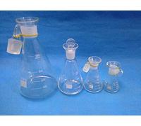 1 matraz Erlenmeyer de vidrio de borosilicato de 50-1000 ml, matraz de determinación de yodo con junta cónica estándar(150ml with 19/22 Stopper)
