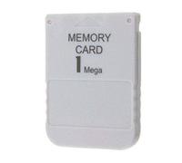 1 MB Memory Card para Sony Playstation 1 Un accesorio para el salvamento de juegos PS1 para sistemas de juegos clásicosard de 1MB para Sony PS1 Compatible con Cualquier Juego de Playstation One Blanco