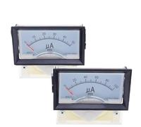 1 medidor de amperímetro analógico de montaje en panel 85C17 de 0 a 100 uA, 50 uA, 200 uA y 500 uA, medidor de microamperios puntero(0-500uA)