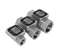 1 medidor de caudal de turbina de Acero Inoxidable, medidor de caudal de turbina electrónico, medidor de caudal de líquido Digital, medidor de caudal de Agua.(3-4 Inch Al Alloy)