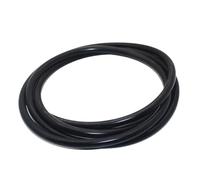 1 Meter Rubber Tube 2mm x 4mm - High Temperature Resistant Silica Gel Soft Pipe for Food and Machinery Use(Black)