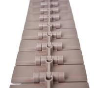 1 metro 820-K750 Ancho: 190,5 mm Placa de cadena de POM de superficie plana Línea de cinta transportadora de plástico Bisagra simple recta