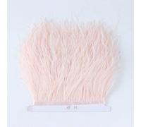 1 metro de adorno de plumas de avestruz, cinta de flecos de plumaje de avestruz natural para decoración de vestidos de fiesta de boda, pluma, rosa loto, 15-18 cm