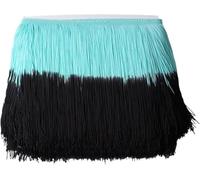 1 Metro de borlas de color degradado, adecuado para faldas de baile latino y accesorios de disfraces de bricolaje(15)