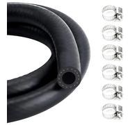 1 Metro Manguera de Gasolina,Tubo Gasolina Moto 8mm Diámetro Interior,Manguera Combustible con 6 Piezas Acero Inoxidable Abrazadera de Manguera,Línea de Combustible Para Coche,Moto,Motor Pequeño