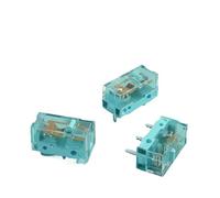 1 microinterruptor estilo GM8.0 con vida útil de 90 millones for ratón de juegos de 3 pines, carcasa transparente con punto azul.
