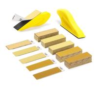 1 Microlijadora con 50 Piezas de Papel Bloque de Lija Y Lijado Papel de Lija Seco al Agua Mini Lijadora Manual Papel de Lija para Madera Papel Para Madera Para Muebles Automotriz Metal Vidrio Jade