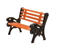 1 mini banco de resina en miniatura para decoración del hogar al aire libre, durabilidad