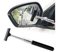 1 mini escobilla retráctil para ventana de coche, limpiador de agua con barra larga telescópica, herramientas de limpieza portátiles para todos los vehículos (negro)
