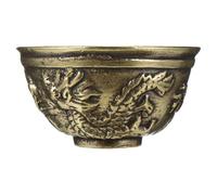 1 mini estatua de cuenco de latón, miniatura, antigua, tallada, adorno decorativo.