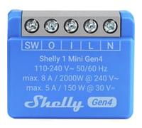 Módulo Shelly 1 Mini Gen4 Azul Wi-Fi Bluetooth Zigbee Matter 8A/240V Relé Compacto