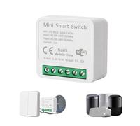 1 Mini Interruptor Inteligente Wifi 16A Compatible con Smart Life, Alexa y Google Home - Diseño Compacto para Caja de Pared, Control Remoto 2.4GHz, Programable y Sin Hub, Funciona con Interruptor