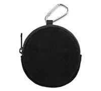 1 mini monedero con cremallera, redondo, impermeable, pequeño monedero, adecuado para guardar cambios, lindo y compacto mini monedero negro., Negro , Cinturón de dinero