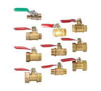 1 mini válvula de bola neumática de latón con interruptor, rosca hembra/macho de 1/8", 1/4", 3/8" y 1/2". Válvula de control de flujo de agua for riego.(3I8 Female to F-Thread)