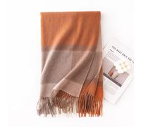 (-1 mocha orange, 60*200cm) Unisex Autumn Winter New Cashmere Scarf, High-End Commute Versatile Style, Warm Fashion Shawl Neck Warmer