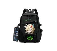 1 mochila Genshin Impact de personajes de juego, mochila escolar para estudiantes, bolsa de lona, Estilo 27, M