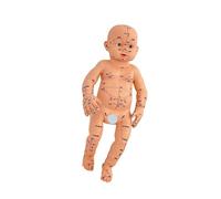 1. Modelo de entrenamiento de acupoints pediátricos, cuerpo realista del bebé para educación de enfermería y práctica de cuidado en el hogar, anatomía infantil con puntos de presión