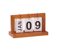 1 moderno calendario de páginas para estante de entrada, salón y oficina en casa, acentos decorativos, deslizable, decoración del hogar, salón, escritorio, soporte de madera negra, decoración moderna