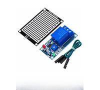 1 módulo sensor de agua de lluvia + módulo de control de relé DC 5V 12V, sensor de lluvia, módulo de detección de gotas de agua for(12V-Relay-Senosr)