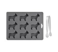 1 Molde Con Forma De Cachorro Y 1 Clip Para Hielo De Acero Inoxidable, Lindo Molde De Silicona, Molde Para Chocolate, Molde Para Cubitos De Hielo, Accesorios De Cocina