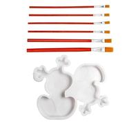 1 molde de alce sentado, con 6 cepillos, molde decorativo para adornos, bonito molde creativo, molde de yeso, molde de silicona duradero