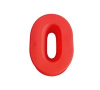 1 molde de números rojos 0, forma de números grandes, molde de chocolate, molde de silicona para fondant, molde de pastel de números DIY, adecuado para la fabricación de alimentos y artesanías