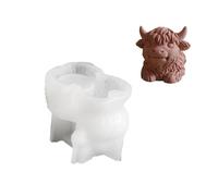 1. Molde de silicona de cabeza de ganado para jabón, resina epoxi, fácil de desmoldar, decoración del hogar, estatua, estatua, moldes de silicona de grado alimenticio
