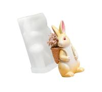 1. Molde de silicona de grado alimenticio para jabón de resina epoxi, chocolate, manualidades, festival, decoración de festivales, conejos, velas