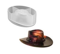1. Molde de silicona flexible con sombrero occidental para bricolaje, bandejas de joyería, resina, decoración de mesa, molde creativo de siliconas