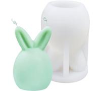 1 Molde de Silicona para Conejo de Pascua, Molde de Silicona 3D para Pascua, Molde DIY para Vela de Conejo, Molde de Conejo, Decoración de Pascua, Molde de Resina para Velas, Reutilizable