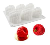 1 molde de silicona para postre francés, molde de pastel de la serie frambuesa, molde para hornear mousse de mango, forma de mousse de fresa