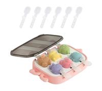 1 molde para helados, 12 palitos de hielo, 1 tapa, molde de helado con palo, molde de helado, molde de plástico con diseño de animales